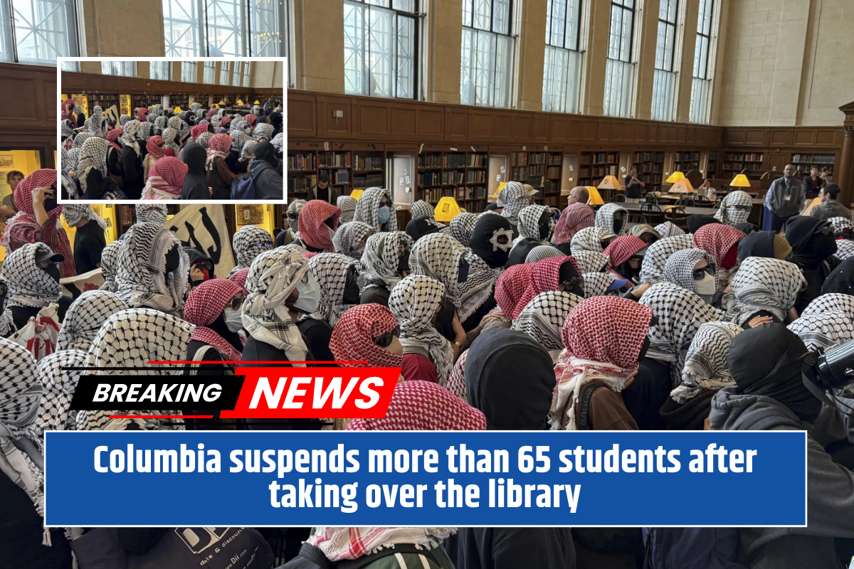 Columbia suspends more than 65 students after taking over the library