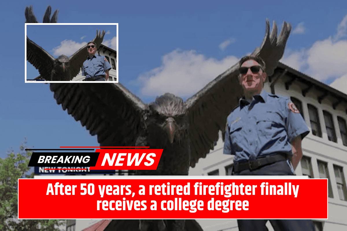 After 50 years, a retired firefighter finally receives a college degree