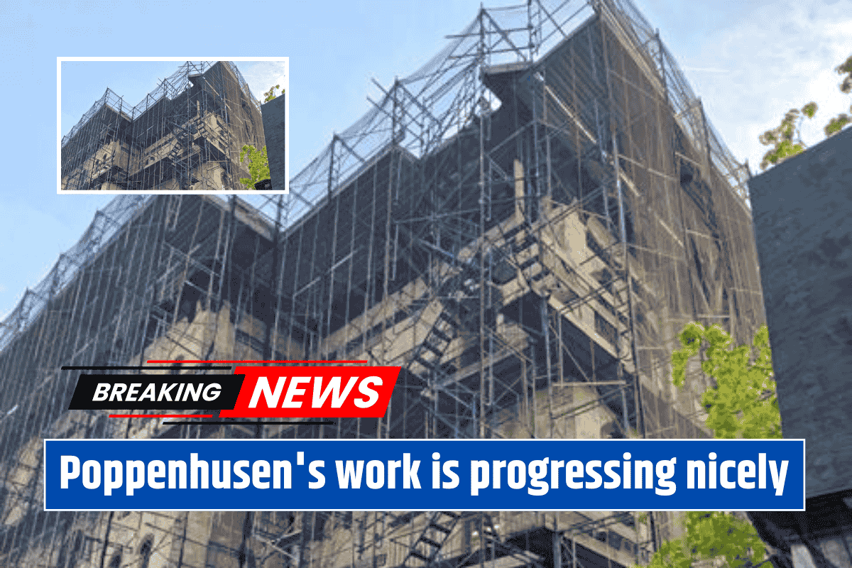 Poppenhusen's work is progressing nicely